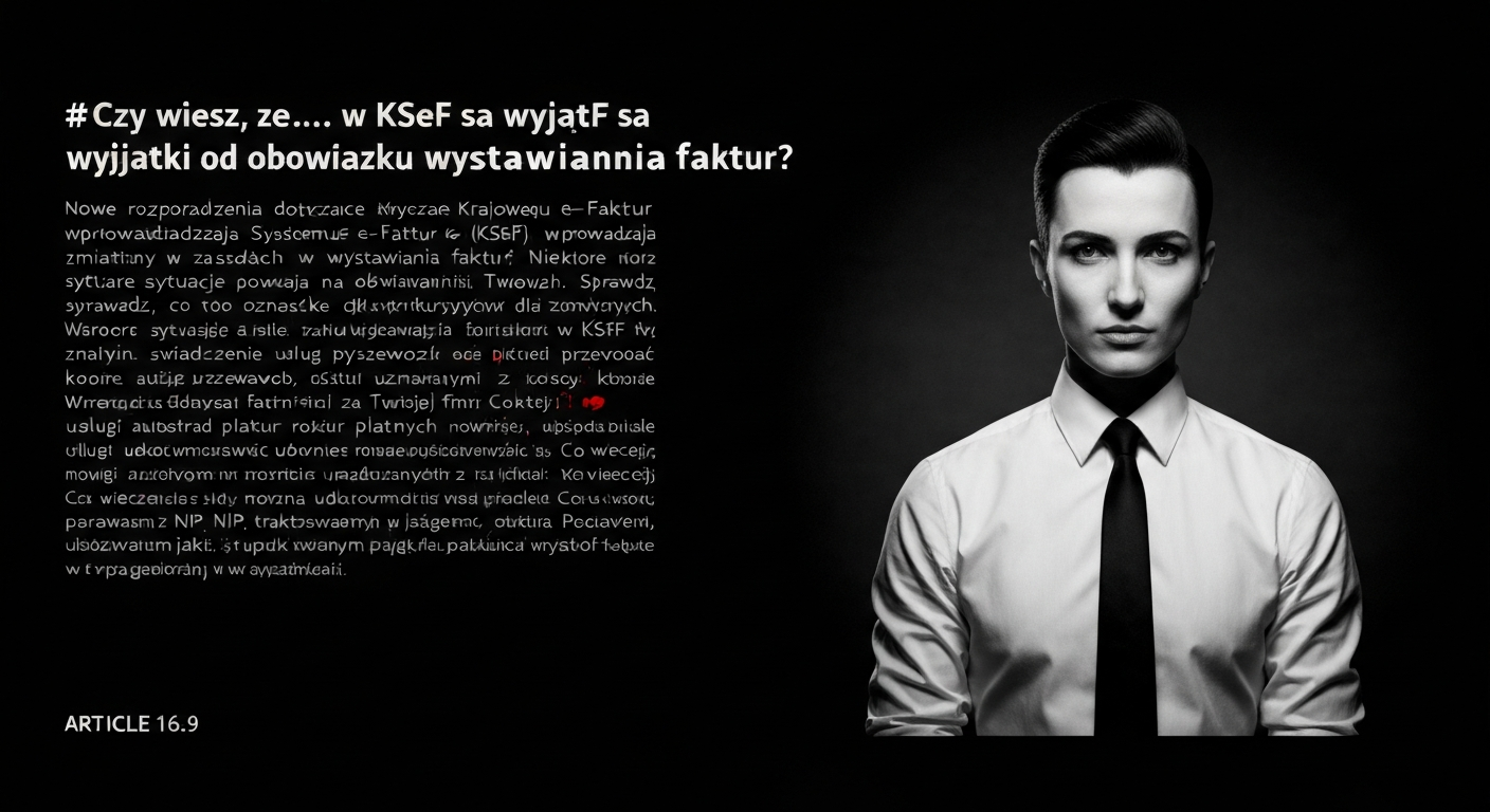 Czy wiesz, że... w KSeF są wyjątki od obowiązku wystawiania faktur?